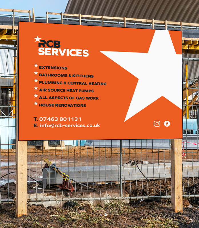 RCB Services on site signage